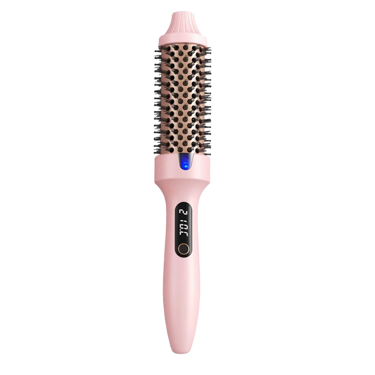 Dual Voltage Ionic Thermal Brush for Curling and Straightening 6 Temperature Settings & LED Digital Display Hot Air Styler